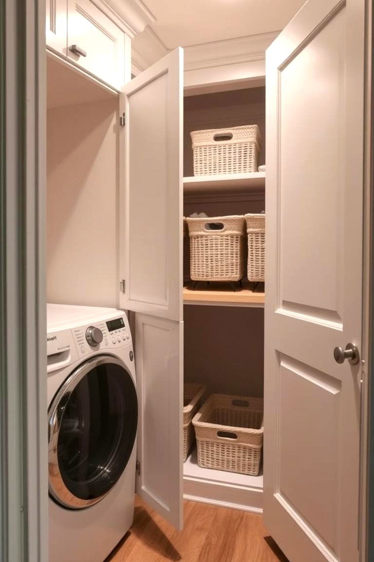 Hidden Hampers and Baskets - 24 Laundry Closet Ideas