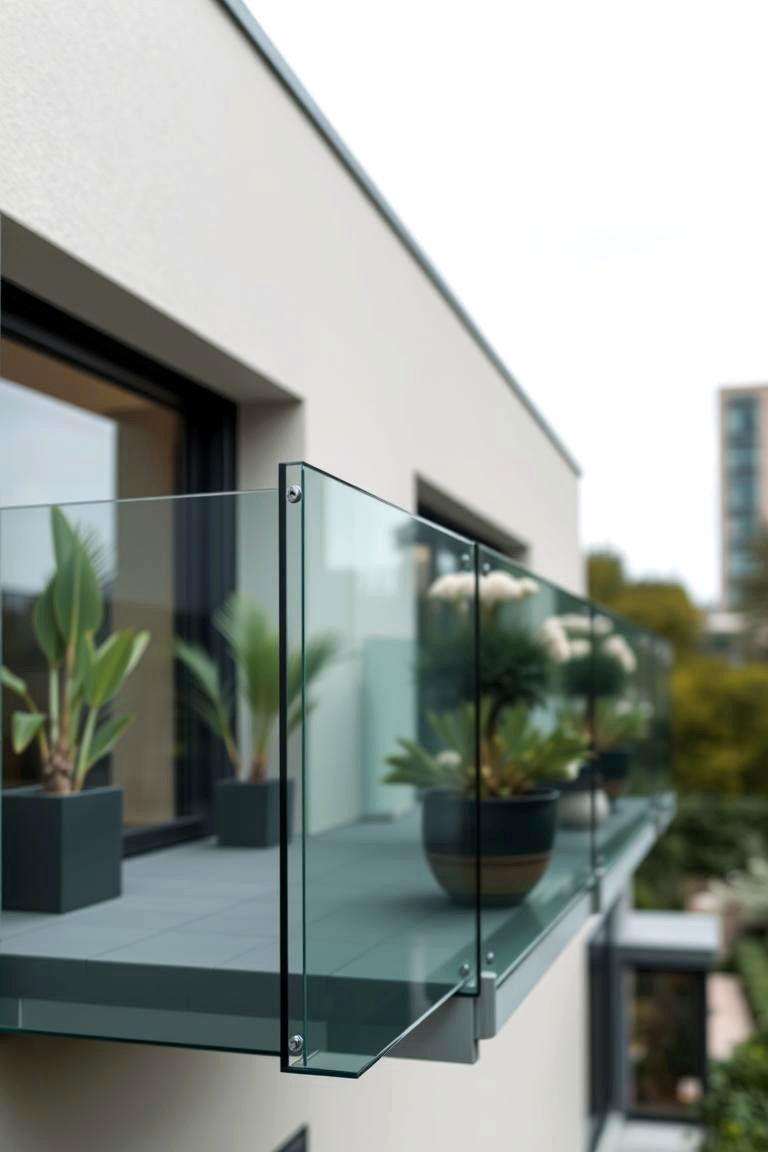 Hidden Handle Glass Balconies - 24 Glass Balcony Design Ideas