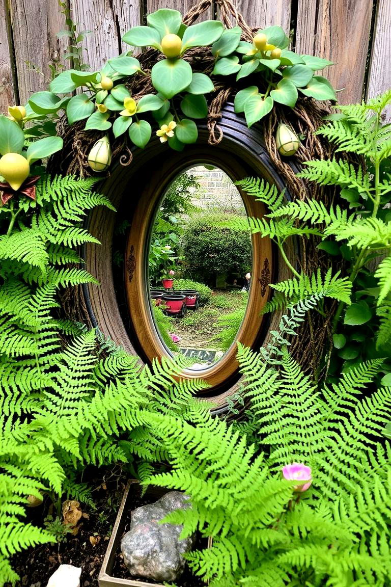 Hidden Mirror - 24 Garden Mirror Ideas