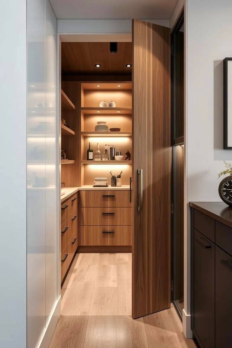 Hidden Pantry Door Design - 24 Walk in Pantry Ideas