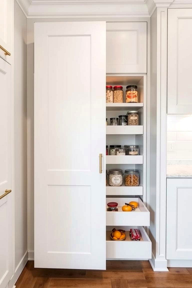 Hidden Pantry Drawers - 24 Kitchen Pantry Ideas