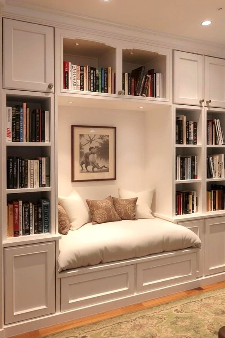 Hidden Reading Bed Nook - 24 Bed Nook Ideas