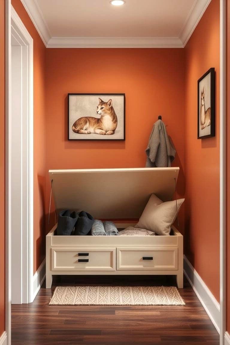 Hidden Storage Benches - 24 Hallway Storage Ideas