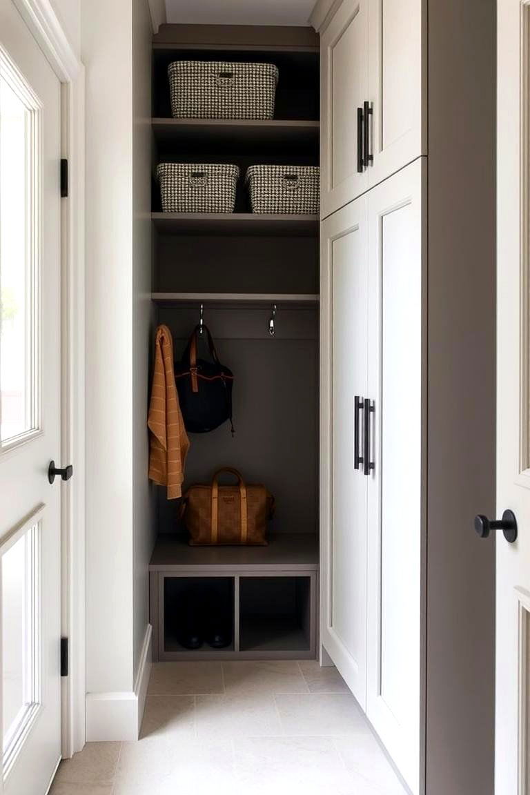 Hidden Storage Cabinets - 24 Small Mudroom Ideas
