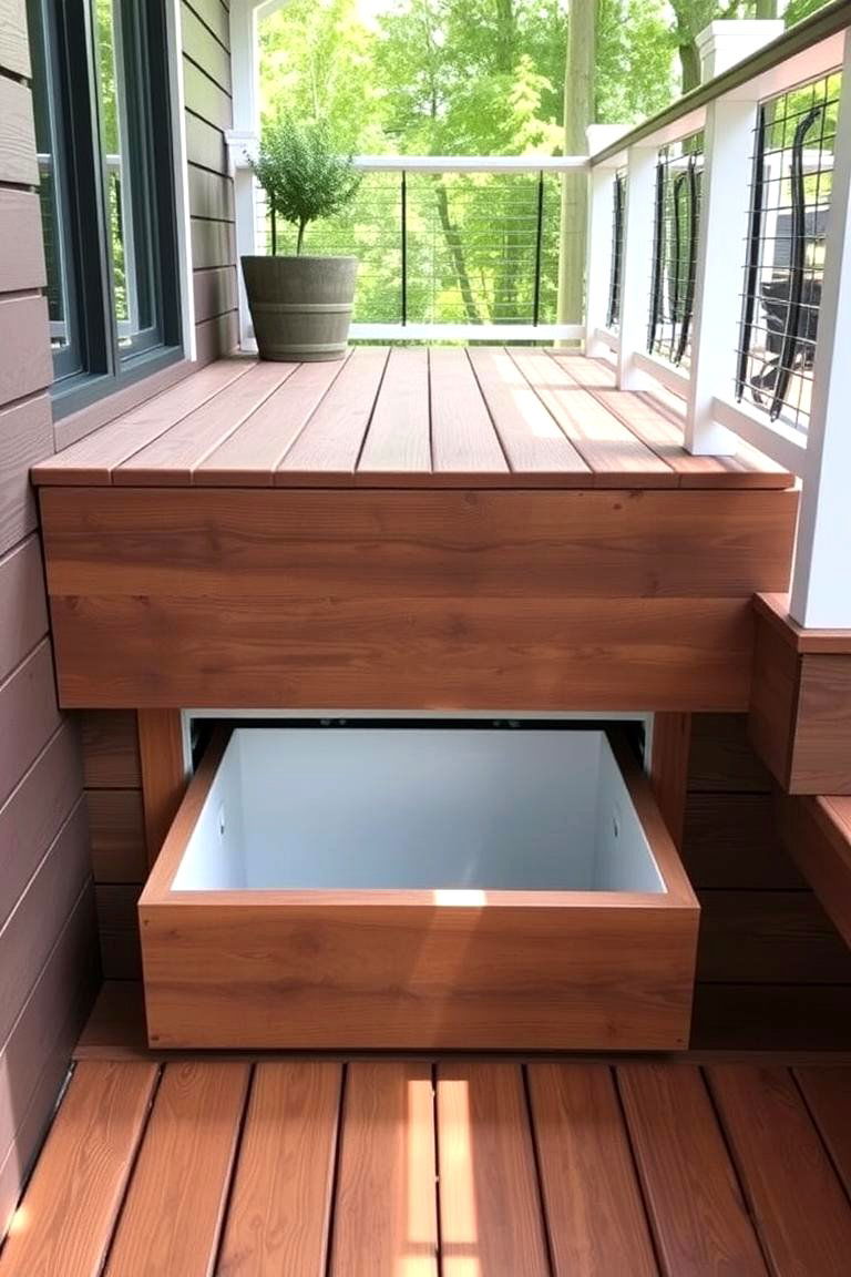 Hidden Storage Compartment Design - 24 Deck Skirting Ideas