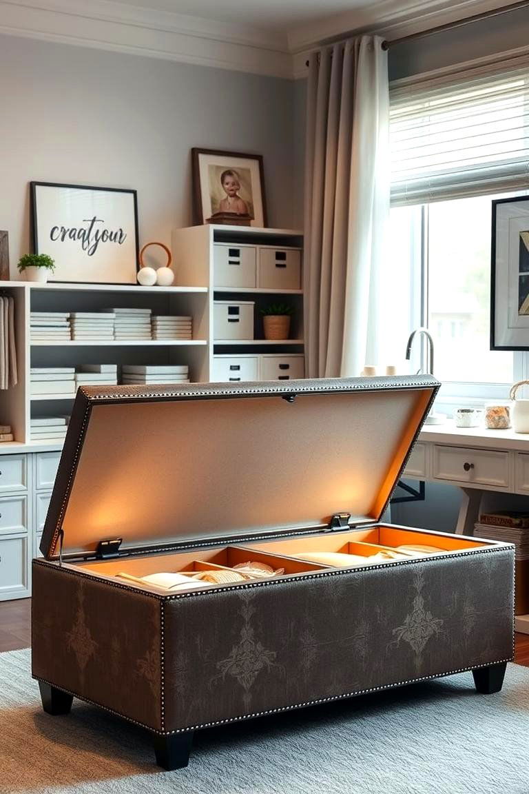 Hidden Storage Furniture Pieces - 24 Craft Room Organization Ideas