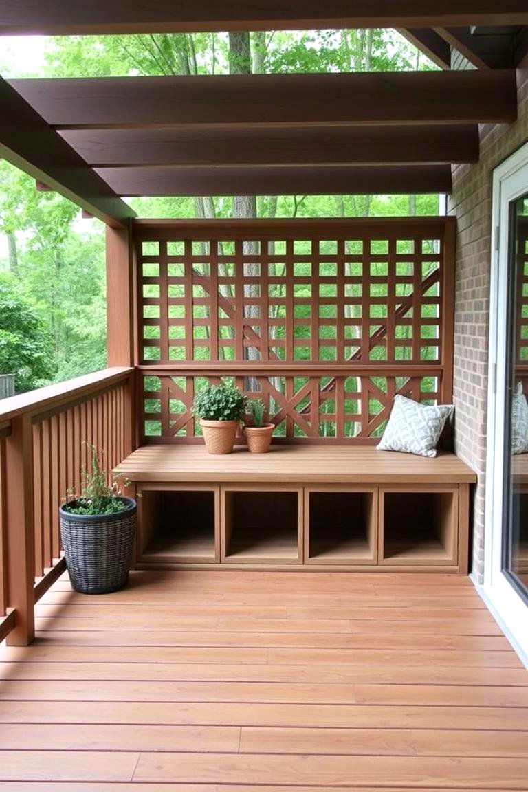 Hidden Storage Lattice Concept - 24 Deck Lattice Ideas