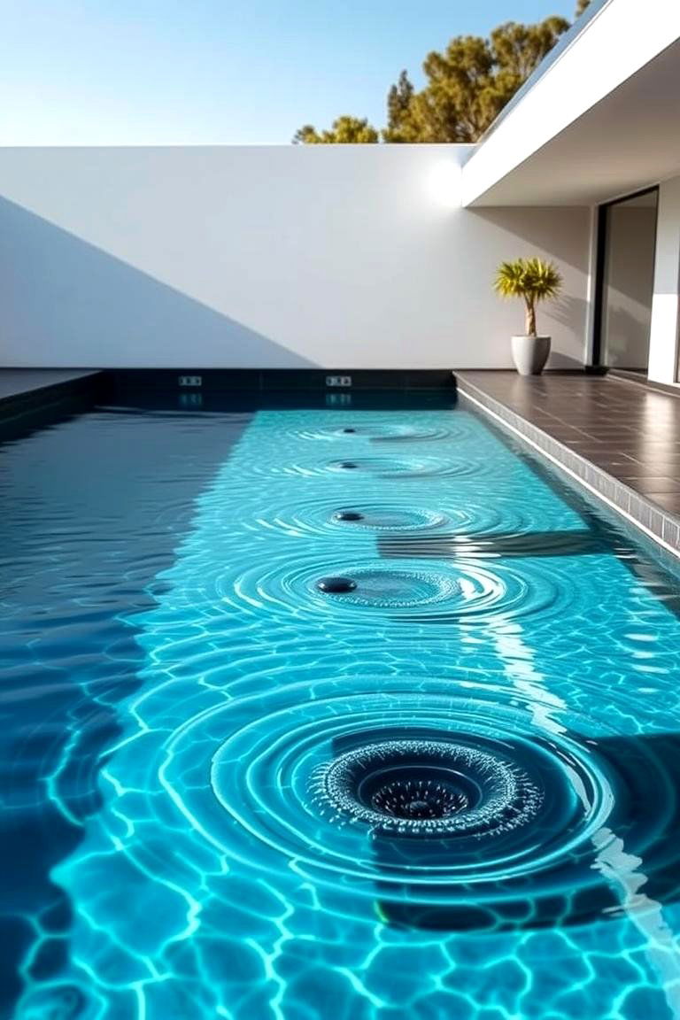 Hidden Water Jets Lagoon Pool - 24 Lagoon Pool Design Ideas