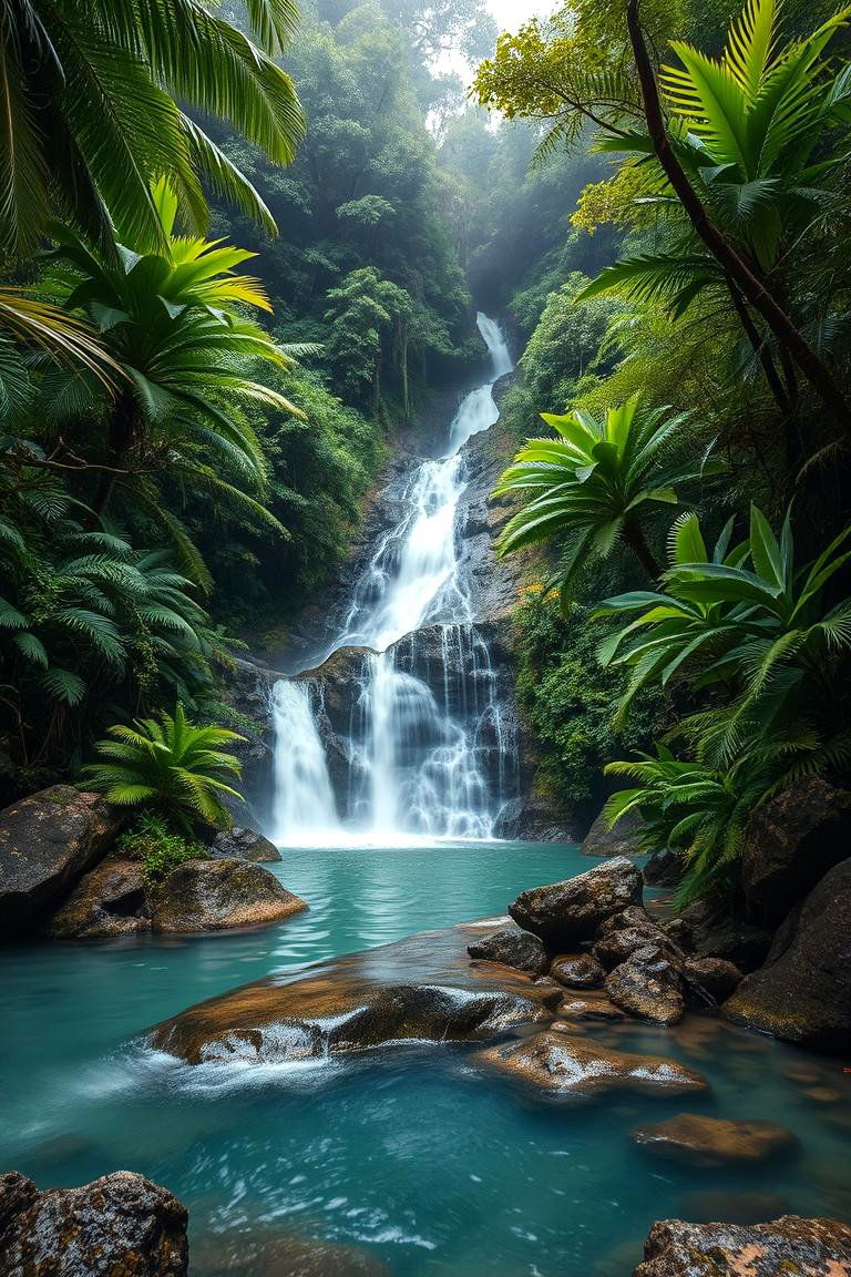 Hidden Waterfall Retreat - 24 Tropical Landscape Ideas