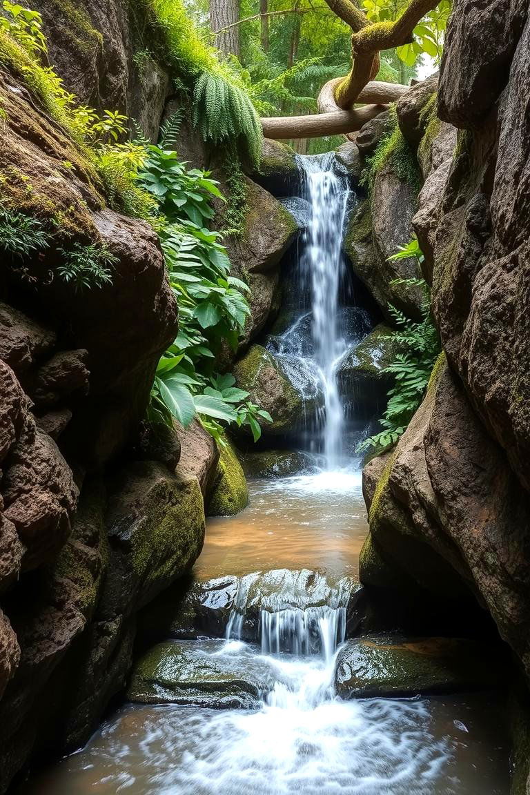 Hidden Waterfall - 24 Backyard Waterfall Ideas