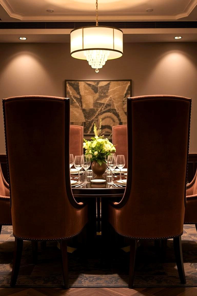 High Back Dining Chairs for Comfort and Style - 24 Luxury Dining Room Ideas