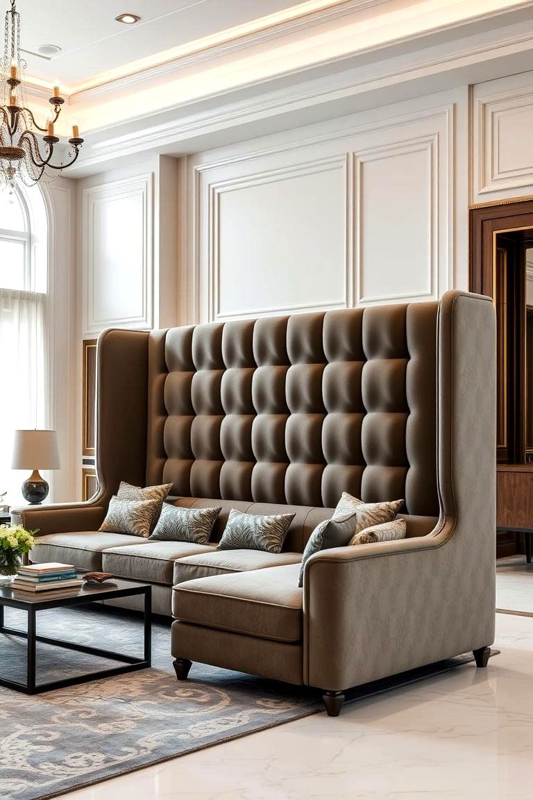 High Back Sofa - 24 Living Room Couch Ideas
