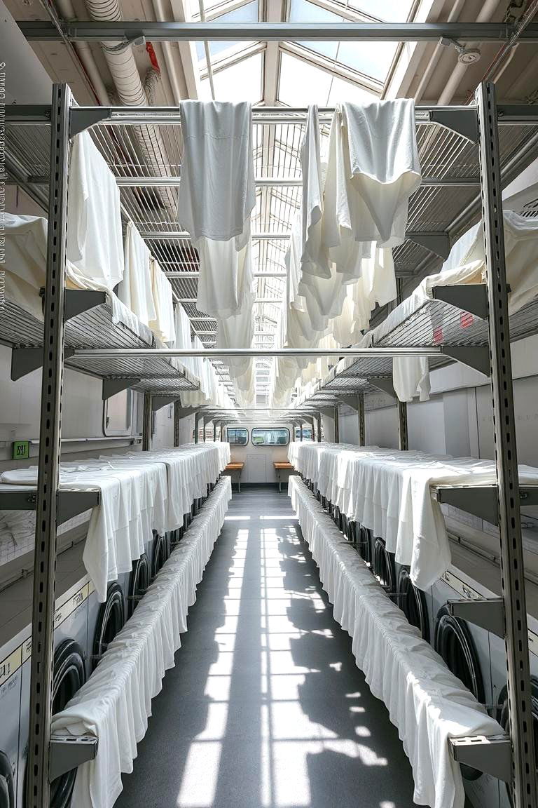 High Capacity Commercial Drying Rack - 24 Laundry Room Drying Rack Ideas