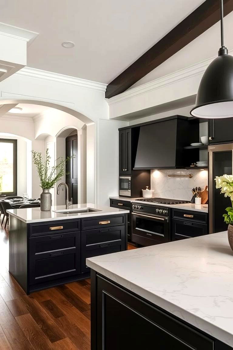 High Contrast Detailing for Visual Impact - 24 Transitional Kitchen Ideas