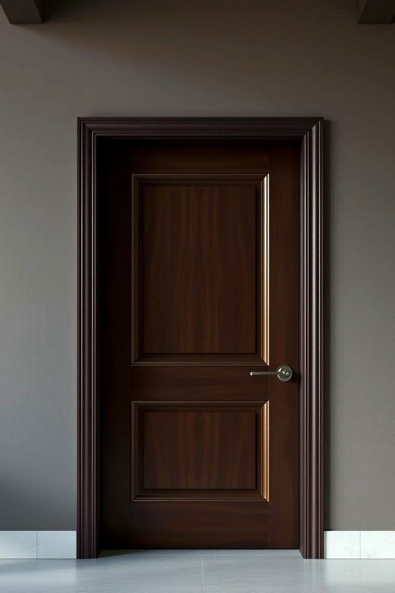 High Contrast Style with Subtle Enhancements - 24 Brown Front Door Ideas
