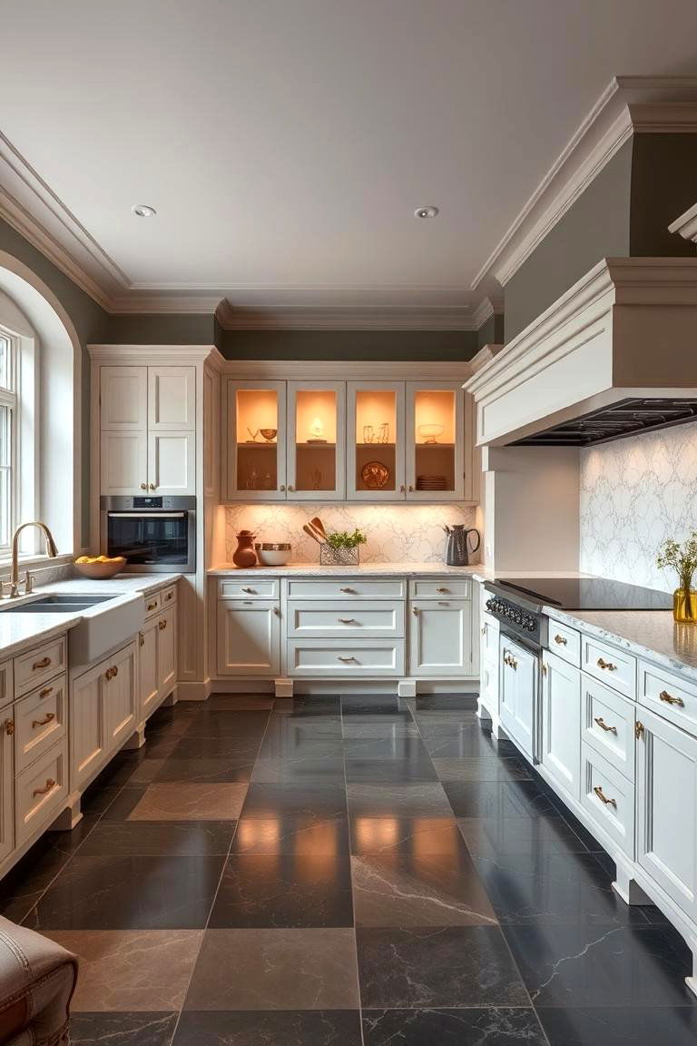 High End Finishes Mastery - 24 Kitchens With Slate Floors