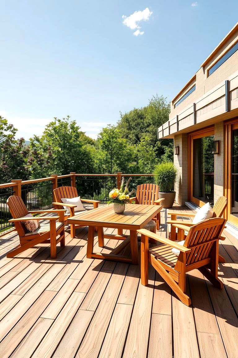 High End Teak Outdoor Set - 24 Deck Furniture Ideas