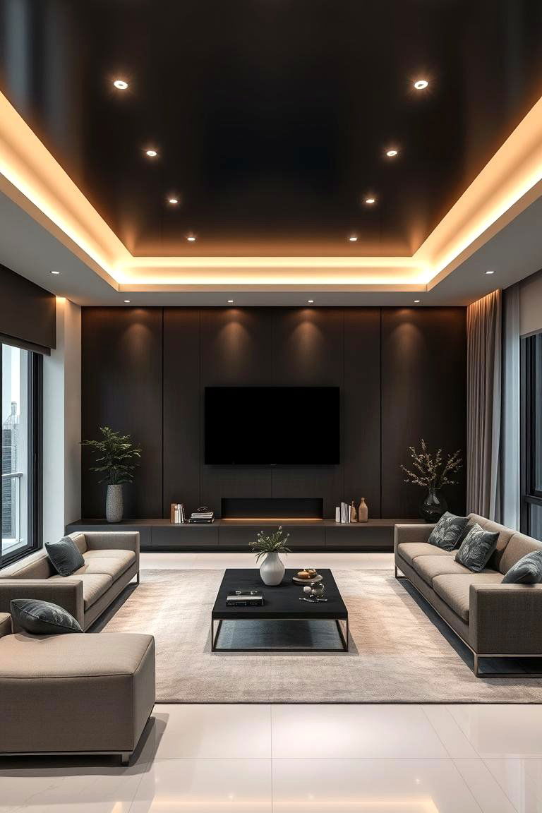 High End Technological Integration - 24 Mansion Living Room Ideas