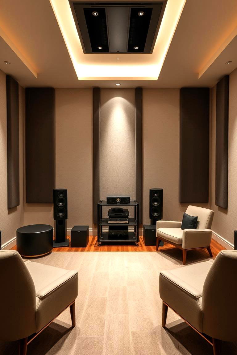 High Fidelity Audio Immersion Room - 24 Luxury Man Cave Ideas