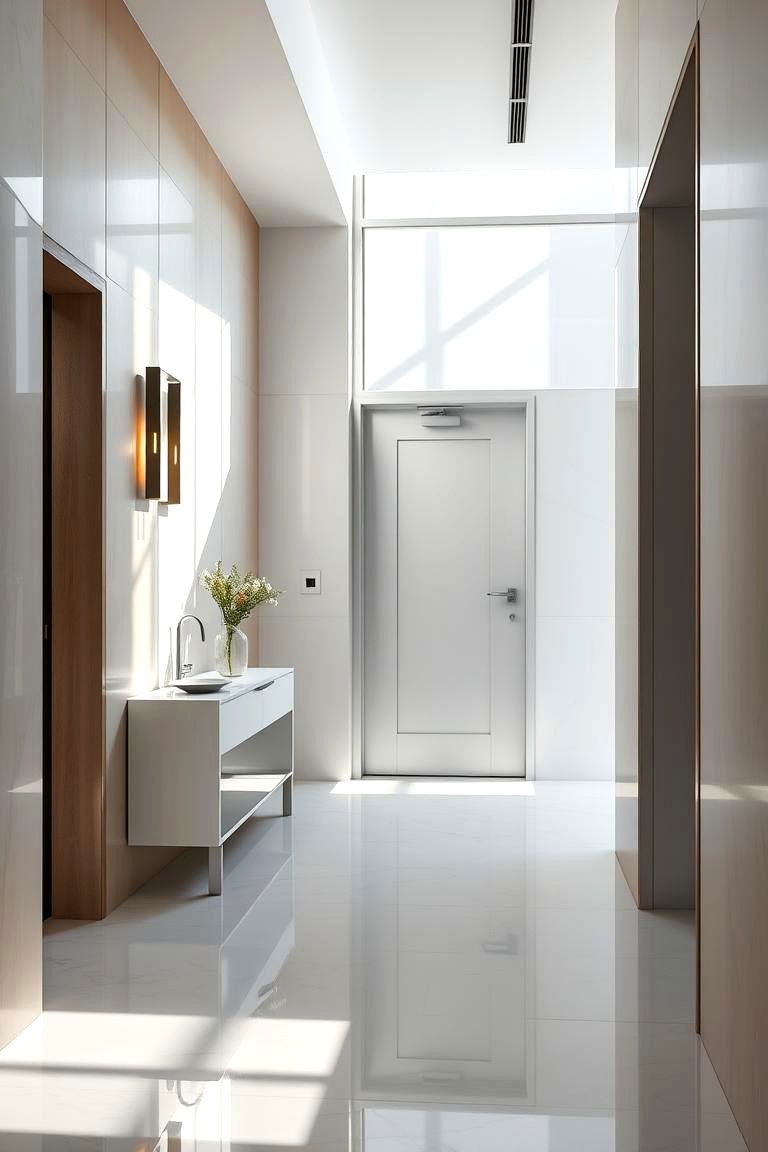 High Gloss Ceramic Finishes - 24 Small Entryway Tile Floor Ideas