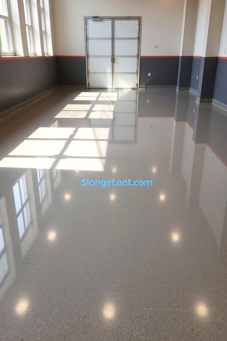 High Gloss Epoxy for Brilliant Reflections - 24 Indoor Concrete Floor Paint Ideas
