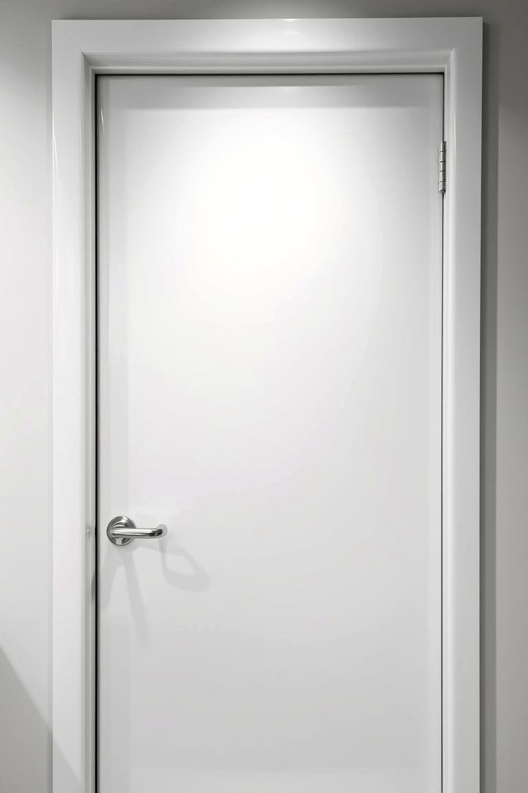 High Gloss Finish Door for a Polished Look - 24 Bathroom Door Ideas