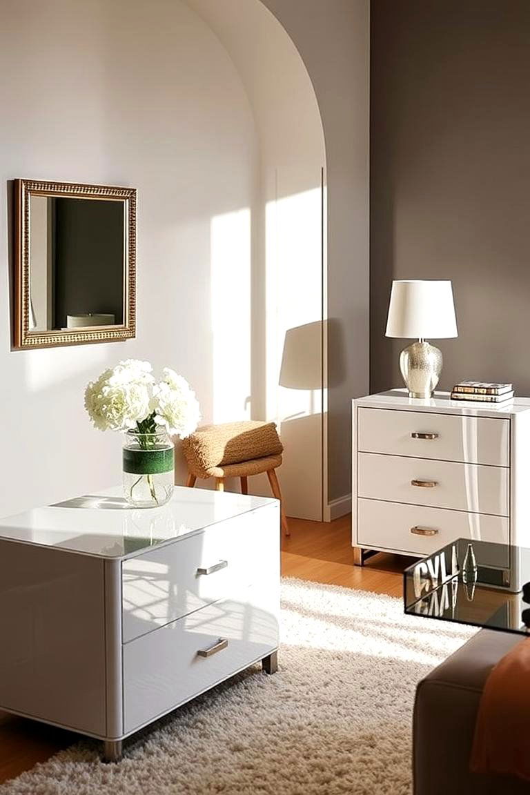 High Gloss Furnishings - 24 Glam Bedroom Ideas