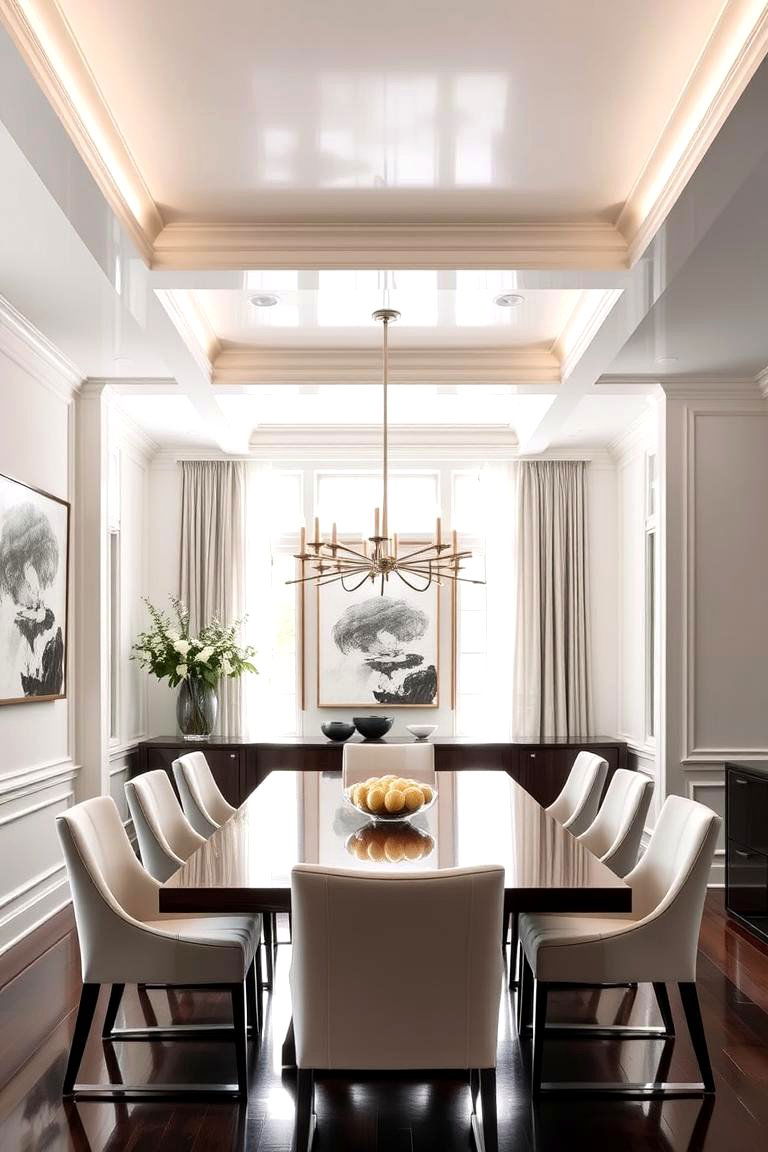 High Gloss Painted Molding - 24 Crown Molding Ideas