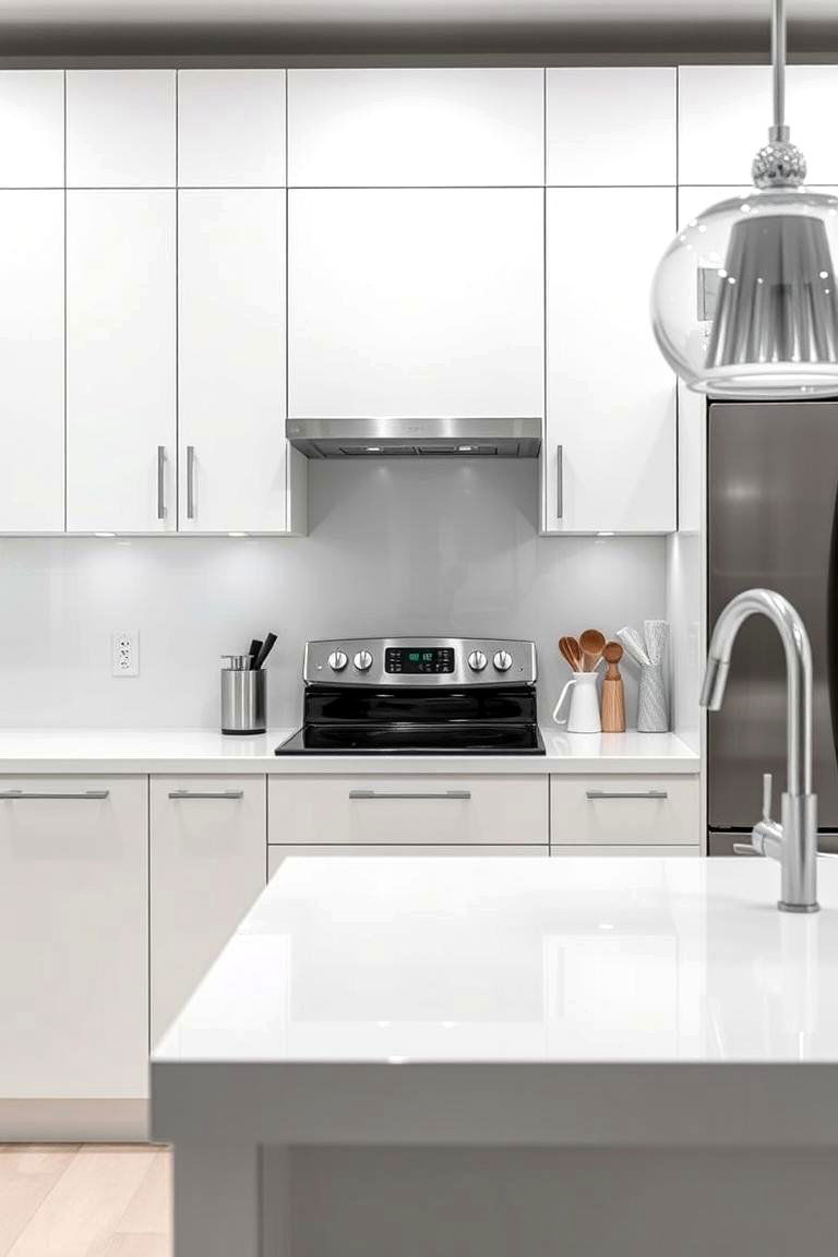 High Gloss White Appliances - 24 Kitchen With White Appliances Ideas