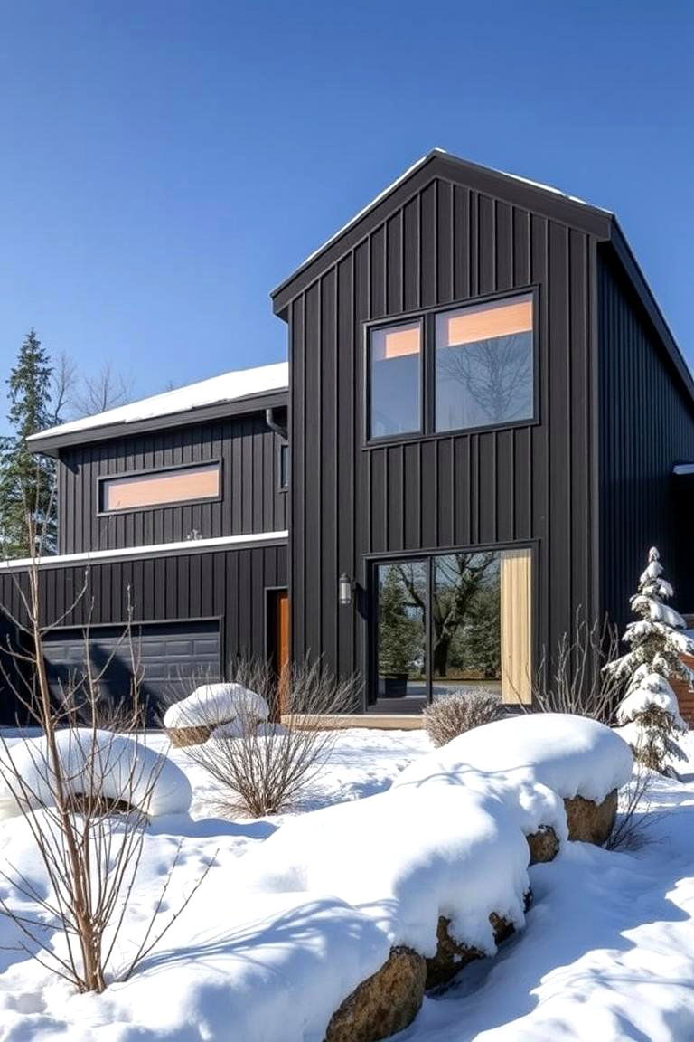 High Performance Insulation - 24 black siding house ideas