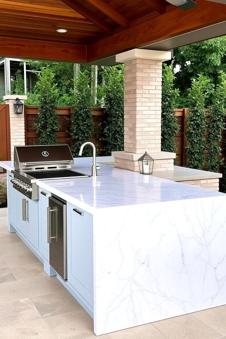 High Performance Outdoor Rated Quartz - 24 Outdoor Countertop Ideas