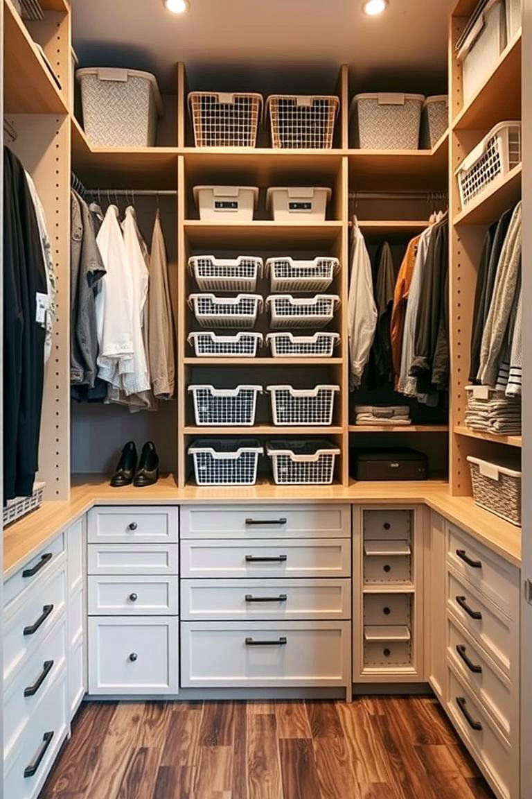 High Storage Closet Island - 24 Closet Island Ideas