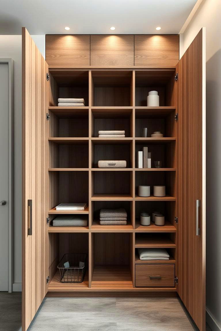 High Storage Minimalist Cabinet - 24 Corner Cabinet Ideas