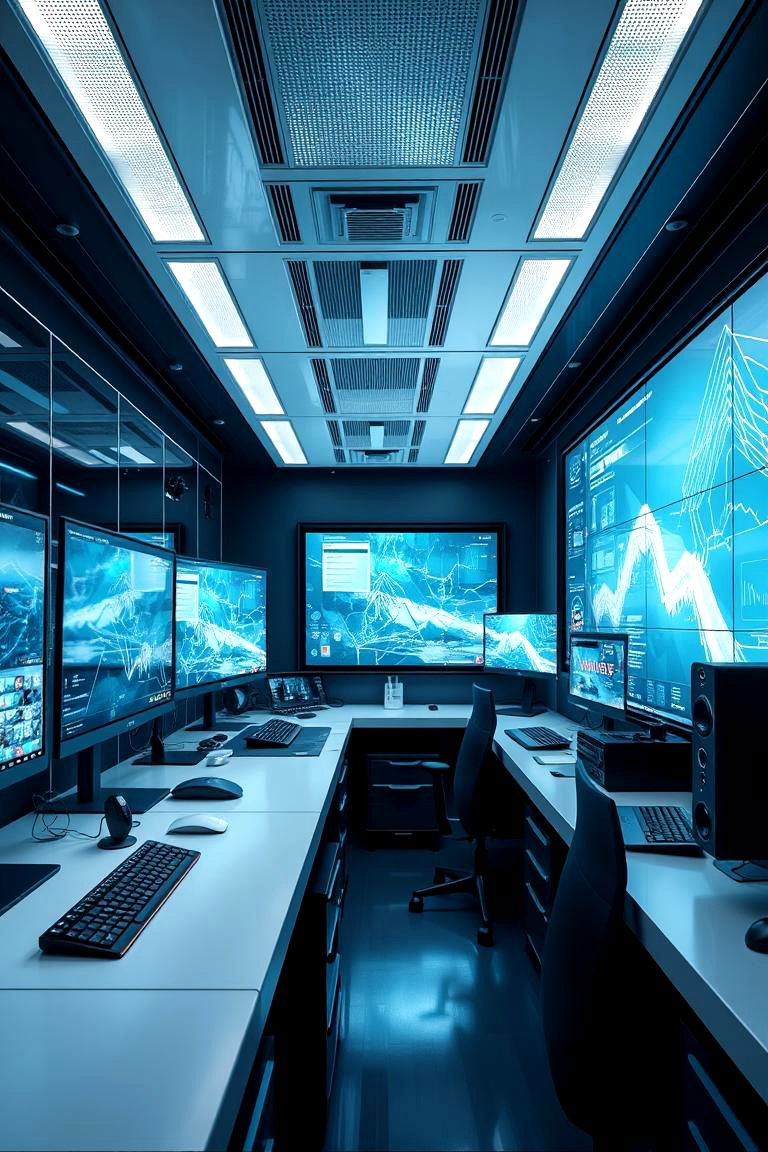High Tech Digital Era - 24 Home Office Background Ideas