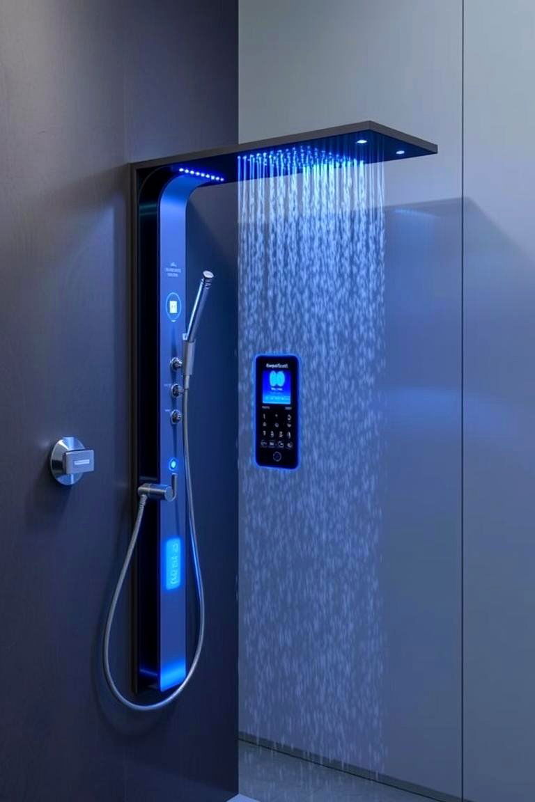 High Tech Digital Shower - 24 Bathroom Shower Ideas