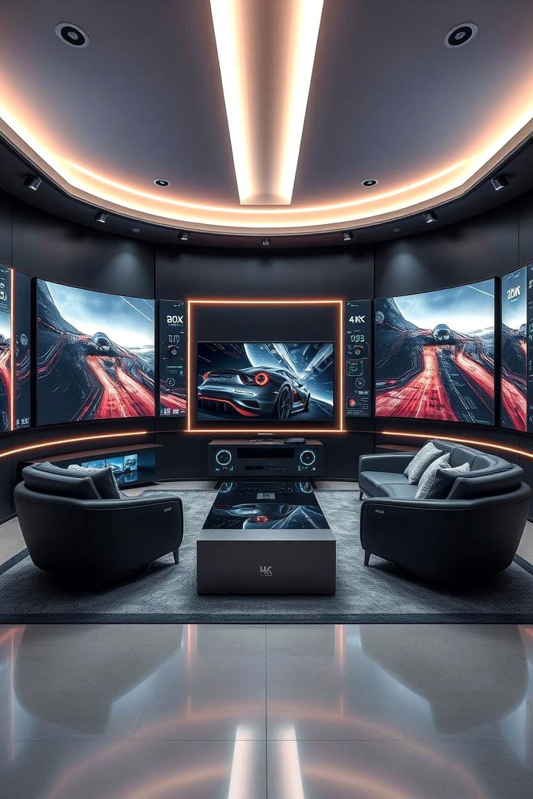 High Tech Entertainment Room - 24 Media Room Ideas
