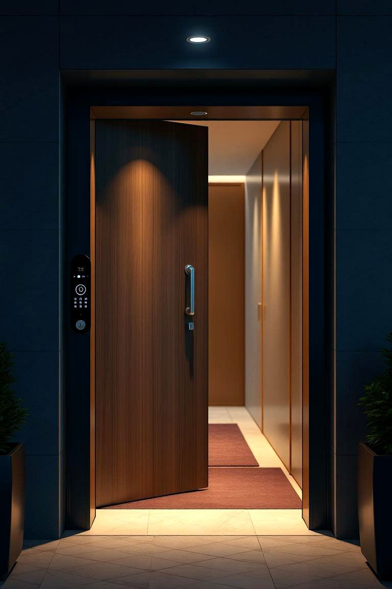High Tech Entryways with Facial Recognition - 24 2400s Interior Design Ideas