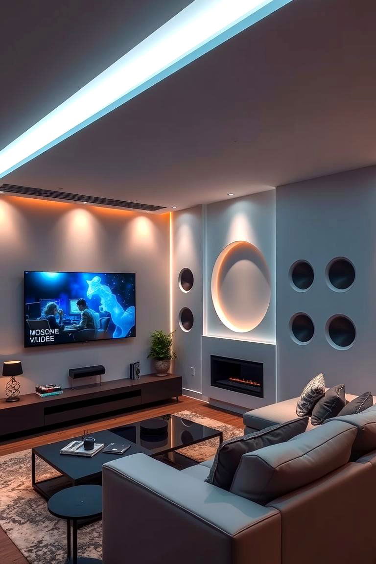 High Tech Living Rooms with Smart Devices - 24 Modern Living Room Ideas
