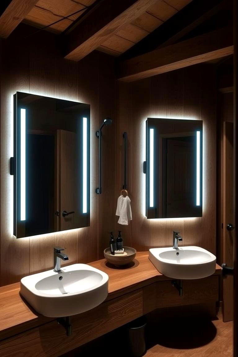 High Tech Modern Bathroom Features - 24 Barndominium Bathroom Ideas