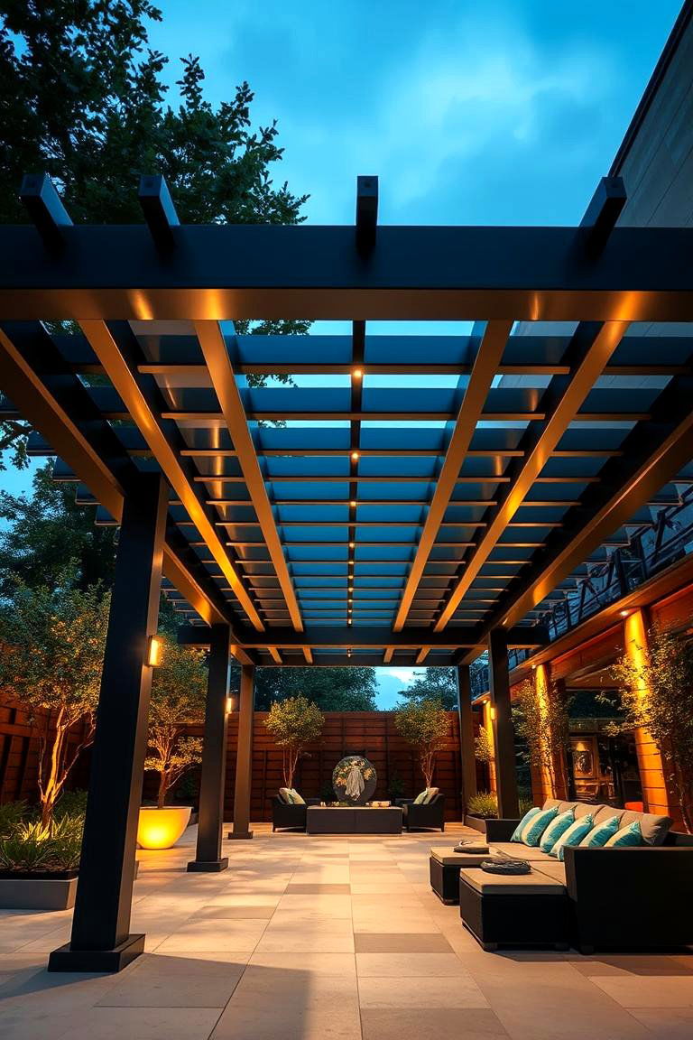 High Tech Pergola Shade with Smart Controls - 24 Pergola Shade Ideas