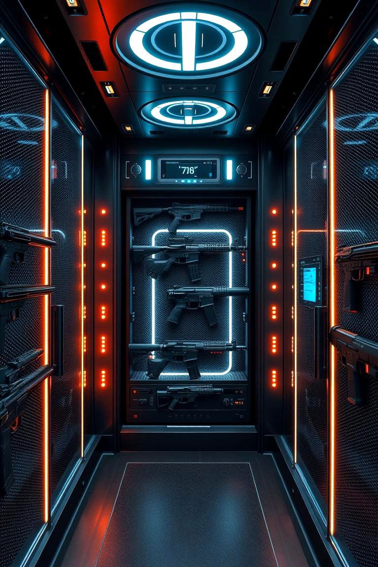 High Tech Security Gun Room - 24 Gun Room Ideas