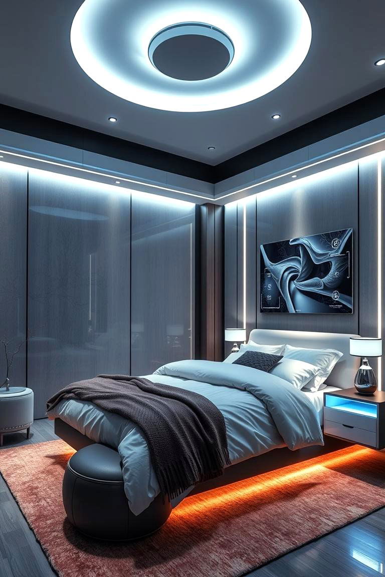High Tech Smart Bedroom - 24 Modern Bedroom Ideas