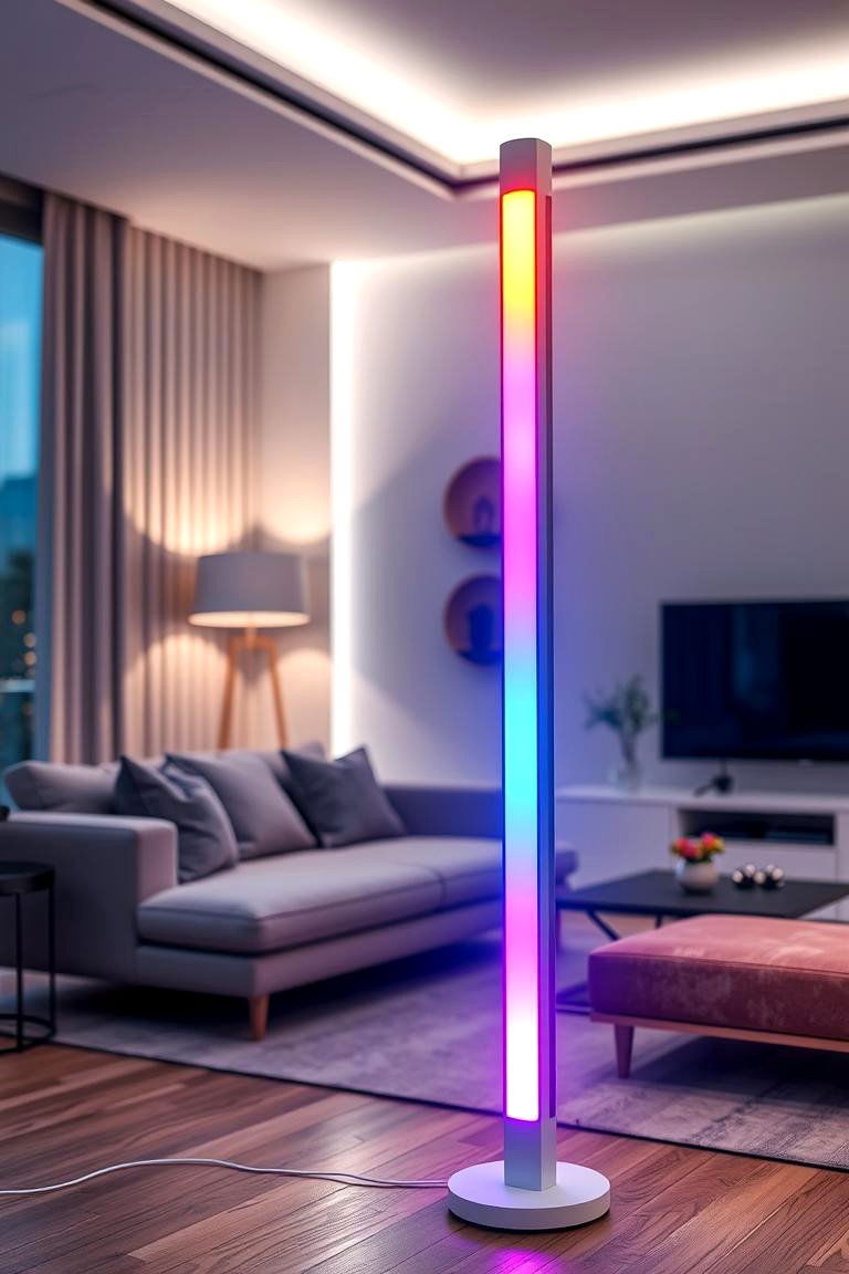 High Tech Smart Floor Lamp - 24 Living Room Floor Lamp Ideas and Inspiration