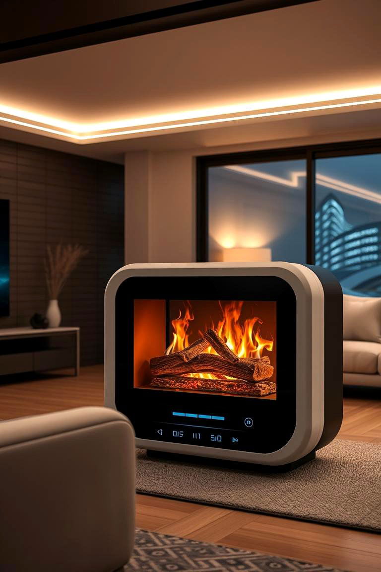 High Tech Smart Log Burner - 24 Log Burner Ideas