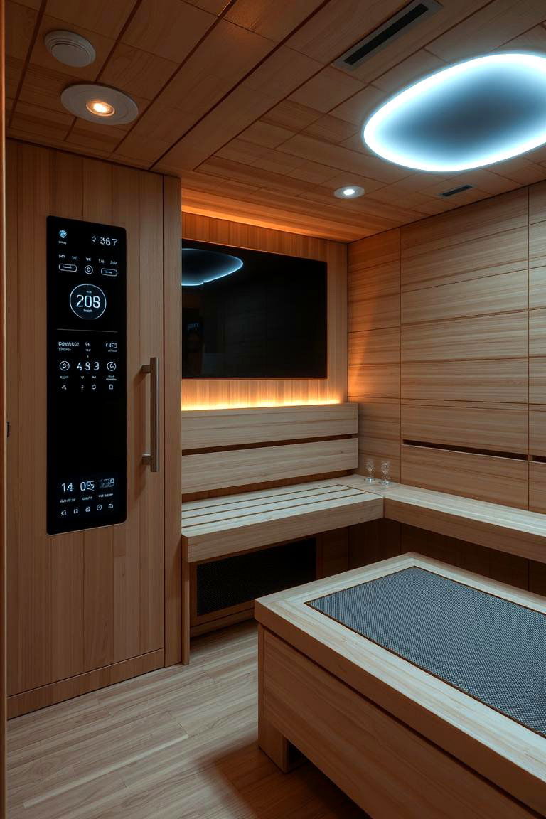 High Tech Smart Sauna - 24 Sauna Room Design Ideas