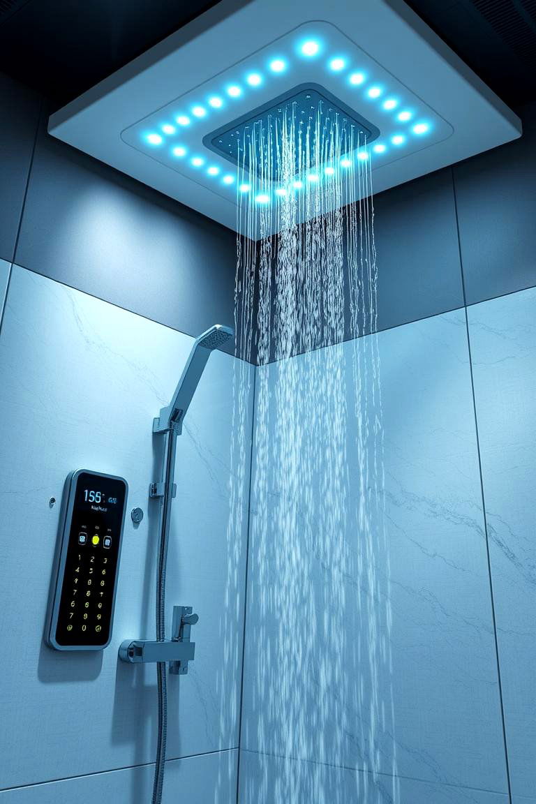 High Tech Smart Shower - 24 Corner Shower Ideas