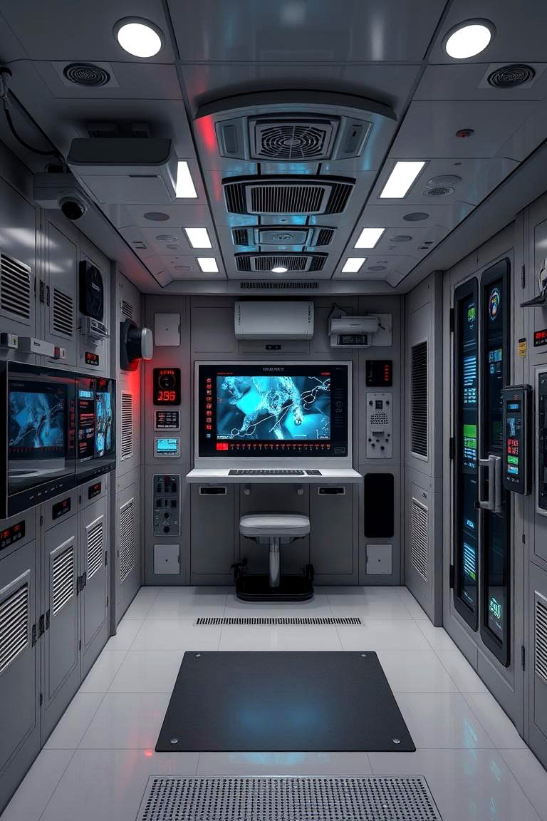 High Tech Surveillance Safe Room - 24 Safe Room Ideas