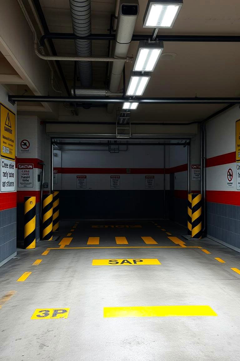 High visibility Safety Signage and Reflective Markings - 24 Garage Entryway Ideas