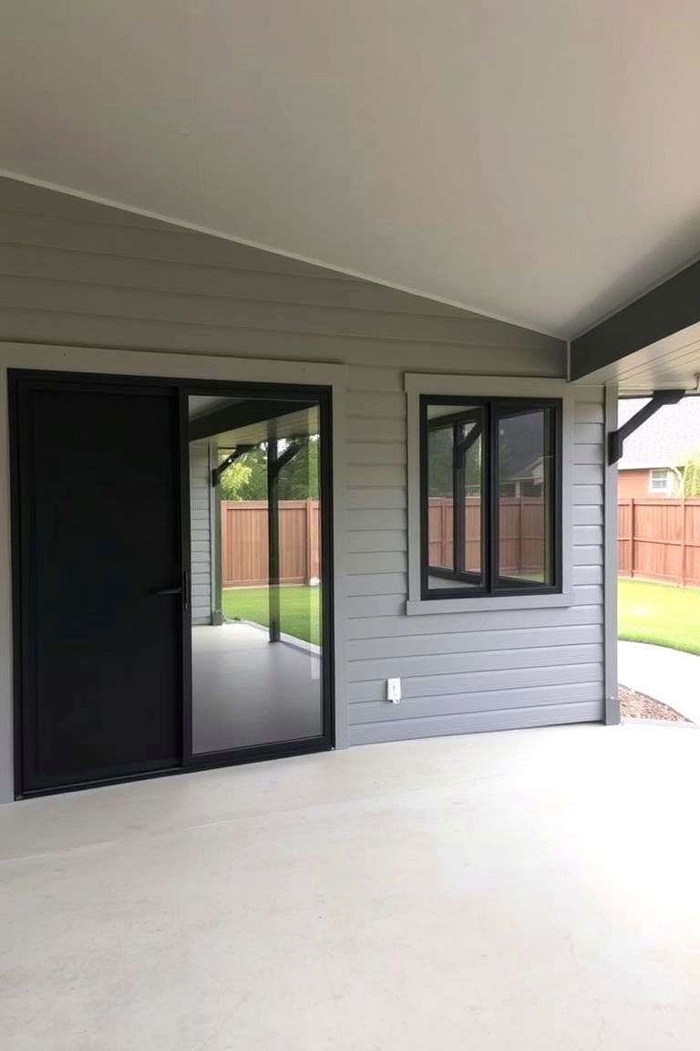 Highlighting Different Siding Materials - 24 Grey House With Black Trim
