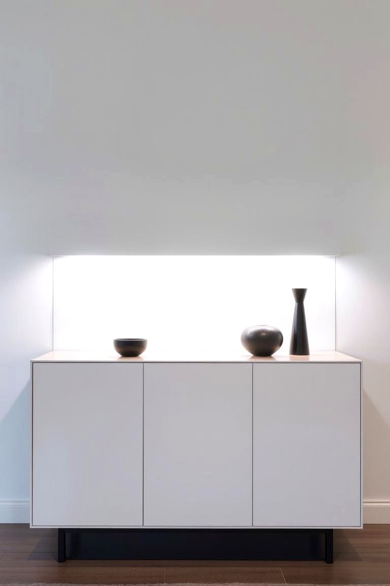 Highlighting with Uplighting - 24 Sideboard Decor Ideas